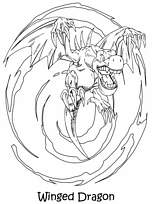 coloriage yugioh le dragon winged